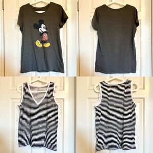 Bundle sell_Gap Disney Mickey Mouse T-Shirt + LOFT V neck sleeveless top_ SIZE M